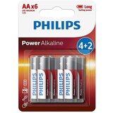 Philips LR6P6BP/10 - 6 kom AA alkalnih baterija POWER ALKALINE 1,5V 2600mAhV | Eponuda.com