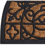 vidaXL Predpražnik polkrožen 45x75 cm guma in kokosova vlakna | Shoptok.si