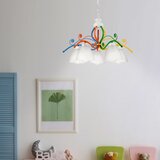  Luster na lancu RETRO 5xE27/60W/230V beli/šaren | Eponuda.com