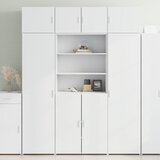  Visoka komoda bijela 80 x 42,5 x 185 cm od konstruiranog drva | shoptok.hr