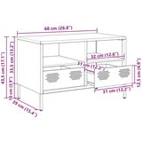 vidaXL TV ormarić crni 68 x 39 x 43,5 cm hladno valjani čelik | shoptok.hr