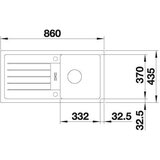 Blanco FAVUM 45 S Silgranit granitna sudopera, 332x370x180mm, antracit | shoptok.hr
