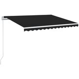 Tenda na ručno uvlačenje s LED svjetlima 350 x 250 cm antracit | shoptok.hr