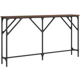 Maison Chic konzolna miza - miza ob steni rjav hrast 140x23x75 cm inženirski les, (21786365) | Shoptok.si