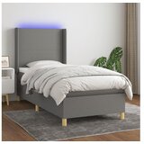  Box spring s madracem LED tamnosivi 90x200 cm tkanina | shoptok.hr