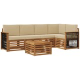 vidaXL Kotna sedežna garnitura z blazino 5 pcs Naravna, (5000283302) | Shoptok.si