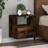 vidaXL Stenska nočna omarica dimljen hrast 40x31x39,5 cm | Shoptok.si