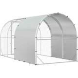  Kokošinjac Srebrna 400 x 200 x 200 cm Pocinčani čelik | shoptok.hr