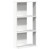Maison Chic Knjižna omara - Knjižni regal 3-nadstropna bela 60x30x120 cm inž. les, (21725181) Cene