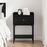  Nočna omarica Črni hrast 40 x 29 x 60 cm Konstruiran les, (5000091671) | Shoptok.si