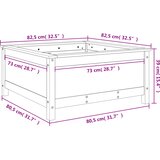  Vrtna sadilica bijela 82,5 x 82,5 x 39 cm od masivne borovine | shoptok.hr