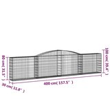  Lučne gabionske košare 6 kom 400x30x80/100 cm pocinčano željezo | Eponuda.ba