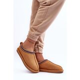 Boto Women's Suede Slippers With Faux Fur Brown Polinna | Shoptok.si