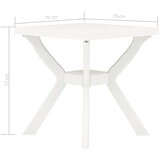 Bistro stol bijeli 70 x 70 x 72 cm plastični | Eponuda.ba