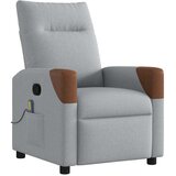 Maison Chic Masažni fotelj - Relax naslanjač svetlo sivo blago, (22134656) | Shoptok.si