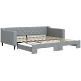  Dnevni krevet na razvlačenje svjetlosivi 100x200 cm od tkanine | shoptok.hr