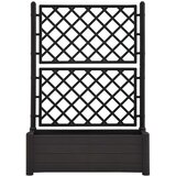  Vrtna sadilica s rešetkom 100 x 43 x 142 cm PP antracit | shoptok.hr