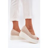 Boto Wedge And Platform Women's Sandals Light Beige Felyra | shoptok.hr