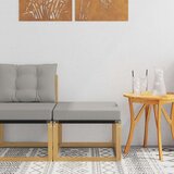  Zunanji puf Trdni akacijev les in tkanina Textilene Bela, (5000271554) | Shoptok.si
