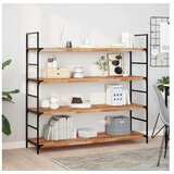 vidaXL Viseča polica 120x40x4 cm oljni premaz trden akacijev les | Shoptok.si