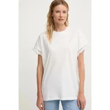 Answear Lab Bombažna kratka majica ženski, bela barva