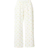 Lindex Pidžama hlače narančasto žuta / zelena / prljavo bijela