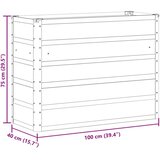  Cvetlično korito Slonokoščena 100 x 40 x 75 cm Jeklo, (5000207352) | Shoptok.si
