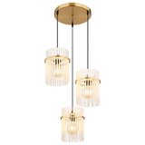 Globo 15698-3HRM - Luster na sajli GORLEY 3xE27/60W/230V, prečnik 47 cm, zlatna | Eponuda.com