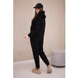 Kesi Insulated set with a sweatshirt with a tie at the bottom in black | shoptok.hr
