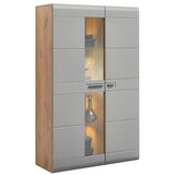 Mömax Vitrina Auris, Siva, Barva Hrasta | Shoptok.si