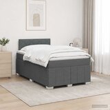  Boxspring krevet s madracem Tamnosiva 120 x 190 cm Tkanina | shoptok.hr