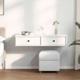 vidaXL Zidna polica s ladicama bijela 100x37,5x19 cm izrađeno drvo | shoptok.hr