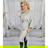 Pri Knitted midi dress with belt and bat sleeves ALENA | shoptok.hr