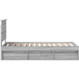  Konstrukcija postelje z vzglavjem Siva Sonoma 75 x 190 cm, (5000121042) | Shoptok.si