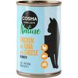  Varčno pakiranje Cosma Nature 12 x 140 g - Piščanec & tuna s sirom | shoptok.hr