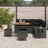  Sjedeća garnitura za vrt 8 kom. Crna poliratan 80 x 80 x 71 cm | Shoptok.si
