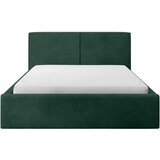MID.YOU OBLAZINJENA POSTELJA 180 cm x 200 cm , les, tekstil, leseni material temno zelena | Shoptok.si
