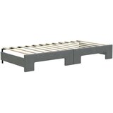 vidaXL Izvlečna dnevna postelja s predali temno siva 100x200 cm blago | Shoptok.si