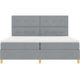  Krevet s opruga kutije Svijetlo siva 200 x 200 cm tkanina | shoptok.hr