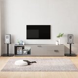Shumee Stojalo za zvočnike 2 kosa črno kaljeno steklo 1 steber, (20766327) | Shoptok.si