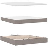  Otomanski krevet s madracem i LED smeđesivi 180x200 cm tkanine | shoptok.hr