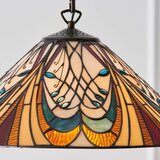  Endon 64162 - Luster na lancu Tiffany HECTOR 1xE27/60W/230V prečnik 40 cm | Eponuda.com