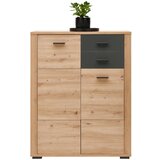 XORA komoda, antracit, hrast artisan | Shoptok.si