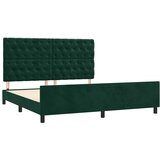  Okvir za krevet bez madraca tamnozeleni 160x200 cm baršunasti | shoptok.hr
