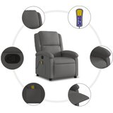  Masažna fotelja od sive, prava koža | shoptok.hr