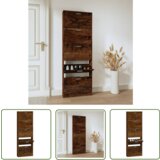 The Living Store Omarica za čevlje dimljeni hrast 59x17x169 cm inženirski les - Omarica Za Čevlje, (21744433) | Shoptok.si