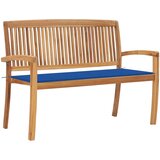  Složiva vrtna klupa s jastukom 128,5 cm od masovne tikovine | shoptok.hr