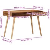  Pisaći stol 110x50x76 cm od masivnog drva bagrema | shoptok.hr