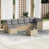 vidaXL 8-dijelni set vrtnih sofa od poliratana s jastucima bež | shoptok.hr
