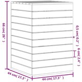  Košara za rublje bijela 44x44x66 cm od masivne borovine | Shoptok.si